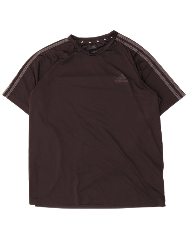 Maglietta Adidas Aeroready da uomo, grande, in poliestere nero