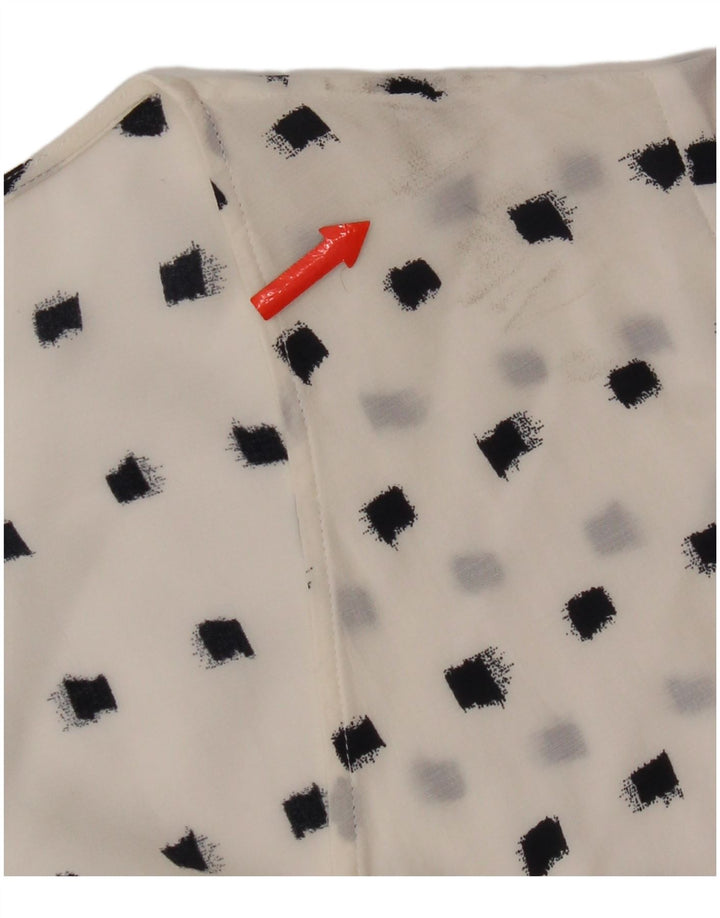 Top camicetta a maniche lunghe da donna Massimo Dutti EU 36 XS bianco maculato