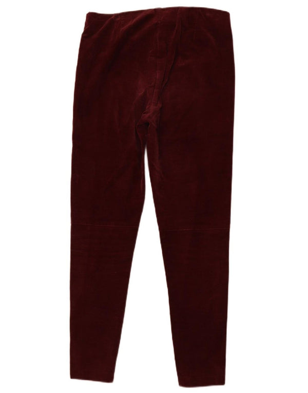 RALPH LAUREN Womens Slim Corduroy Trousers US 8 Medium W30 L27 Burgundy