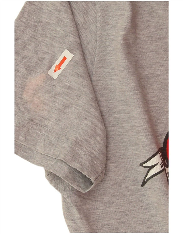 MC2 SAINT BARTH T-shirt grafica da uomo Top piccola in cotone grigio