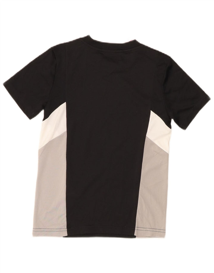 T-shirt grafica da ragazzo Adidas Top 9-10 anni in poliestere color block nero