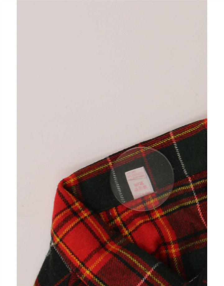 Camicia da uomo vintage in flanella taglia 43 grande lana scozzese rossa