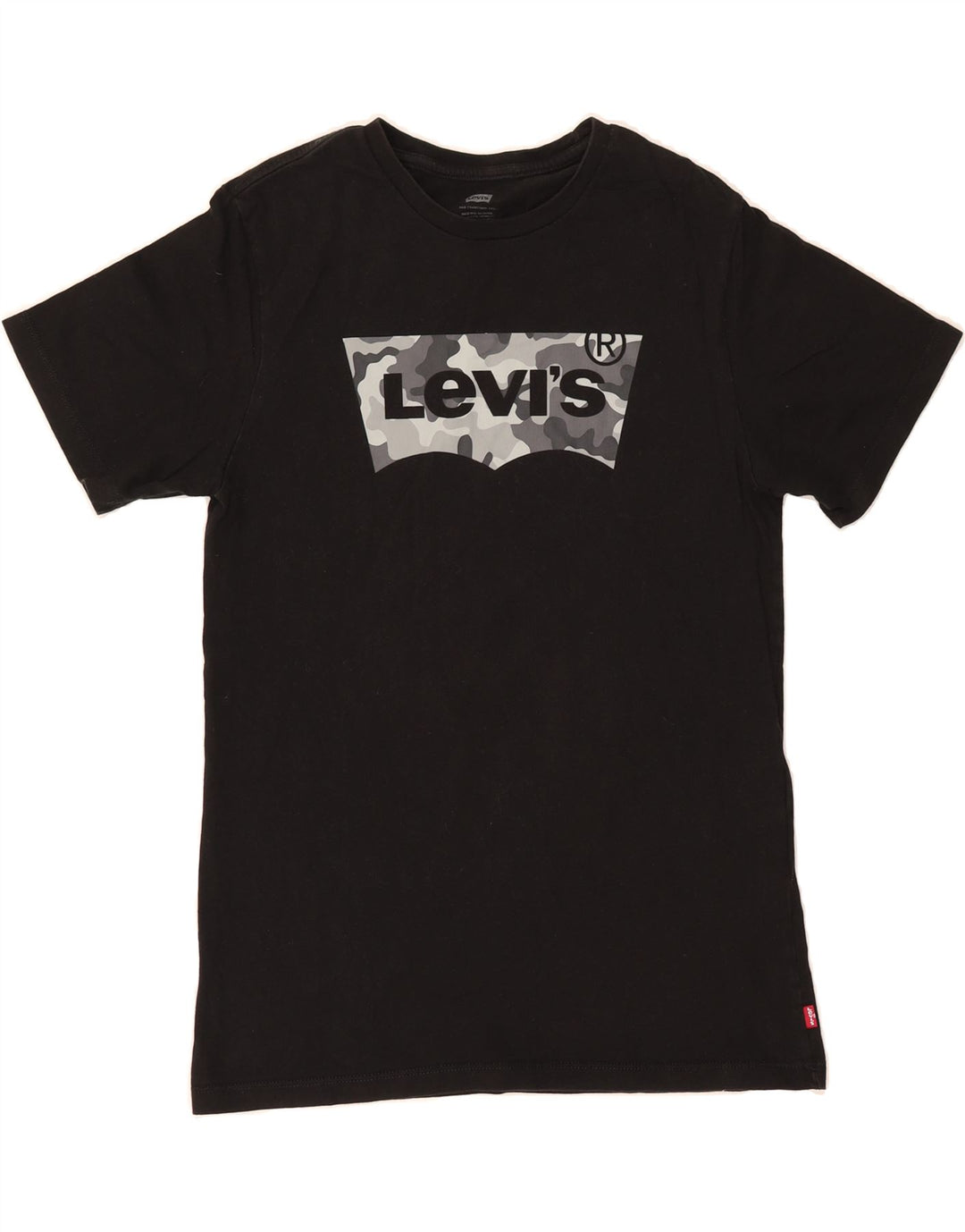 LEVI'S Mens Graphic T-Shirt Top Small Black Cotton Vintage Levi's and Second-Hand Levi's from Messina Hembry 