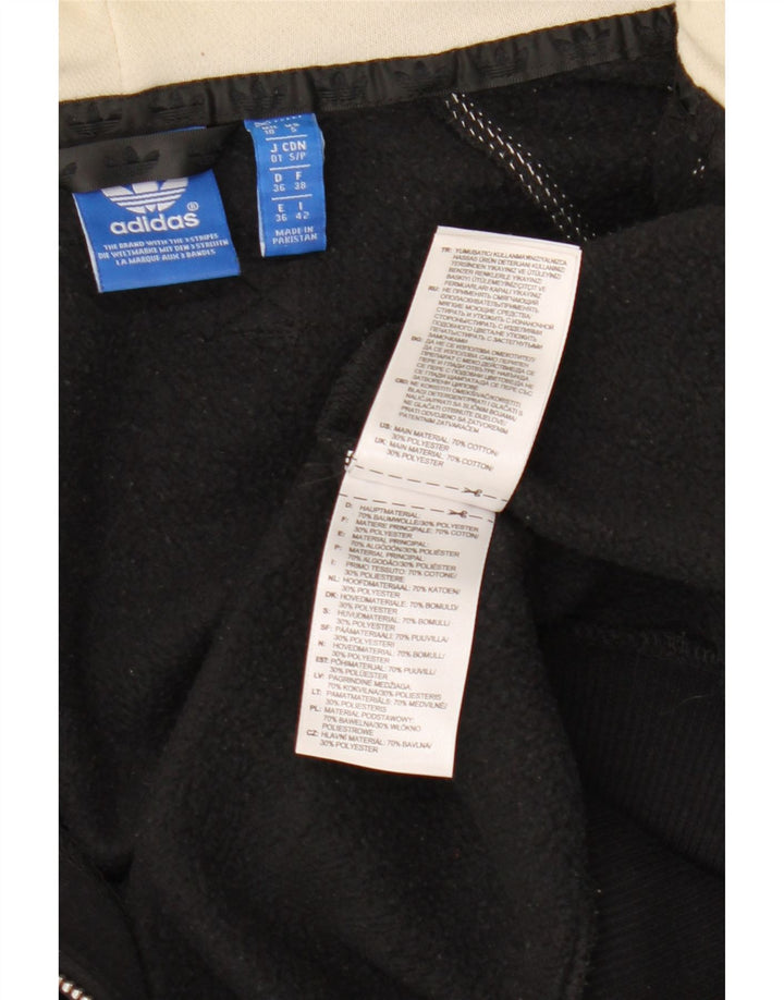 Felpa con cappuccio grafica da donna ADIDAS UK 10 piccola in cotone nero