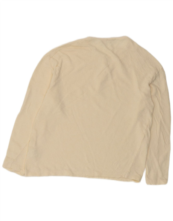 Top in camicetta da donna Zara UK 18 XL in cotone bianco sporco