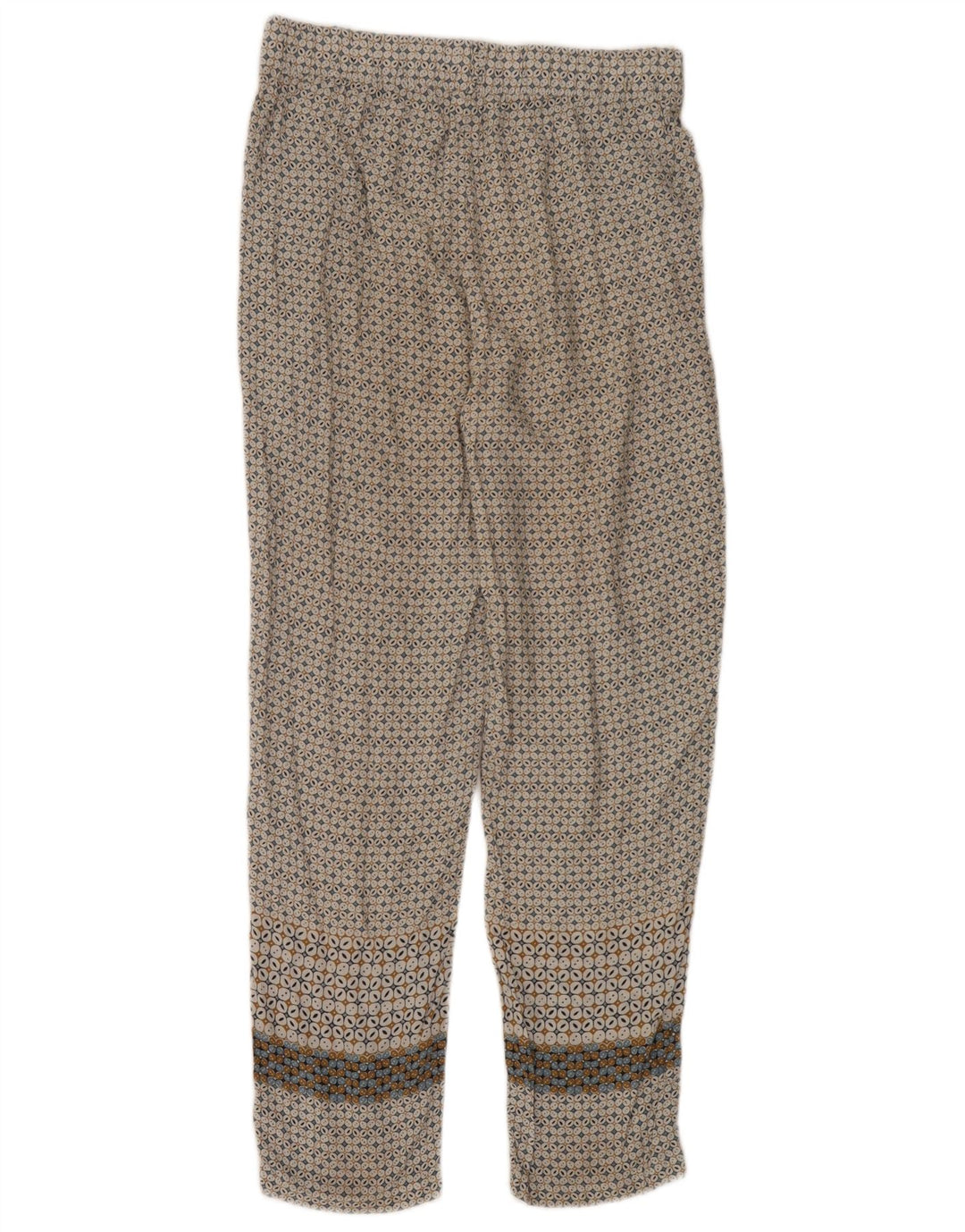 Pantaloni casual da donna Benetton piccoli W30 L29 multicolore geometrico