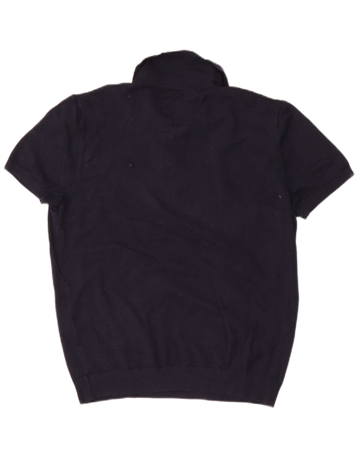 Polo da donna Zara UK 14 grande in viscosa blu navy