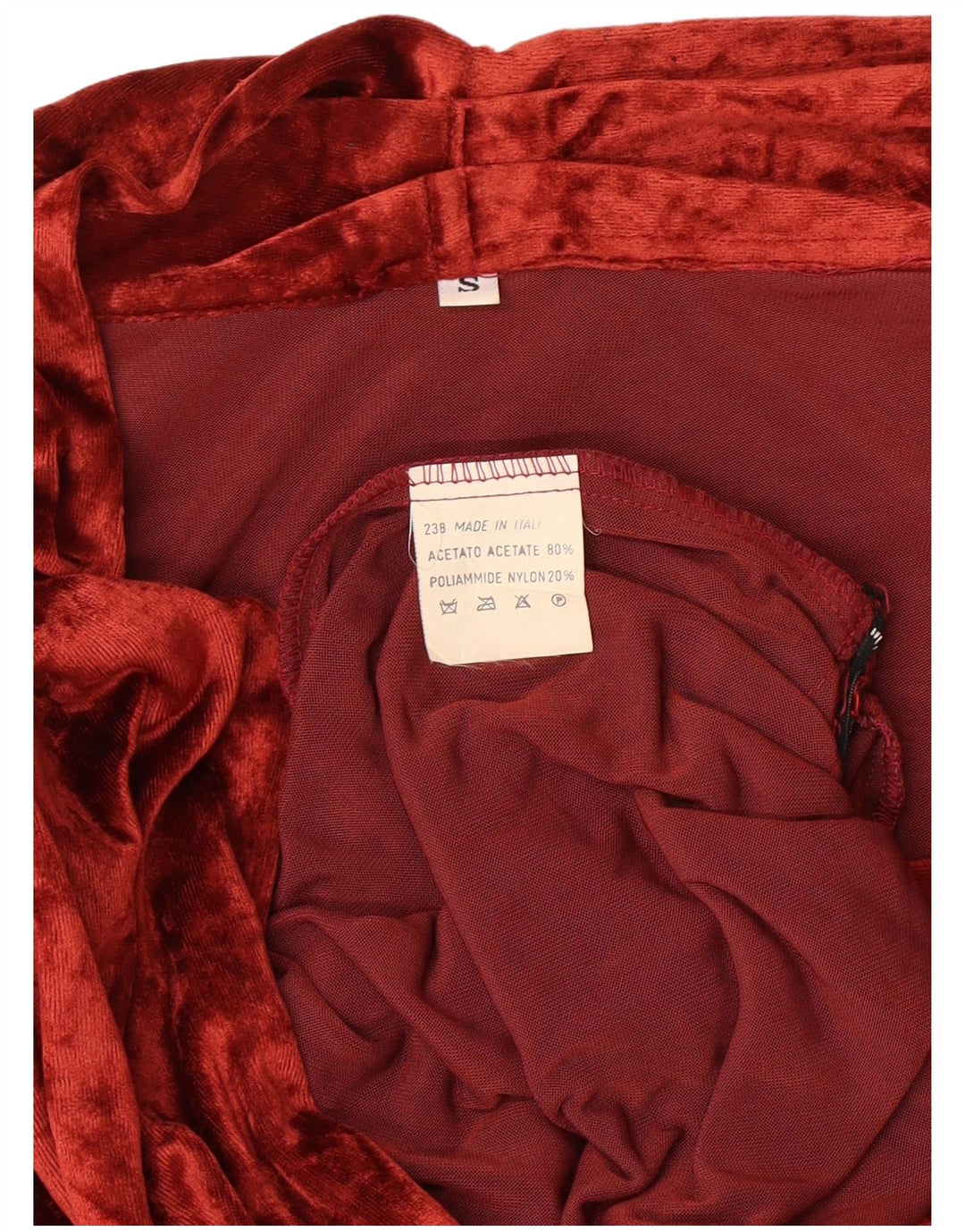 VINTAGE Womens Oversized Long Sleeve Blouse Top UK 10 Small Burgundy