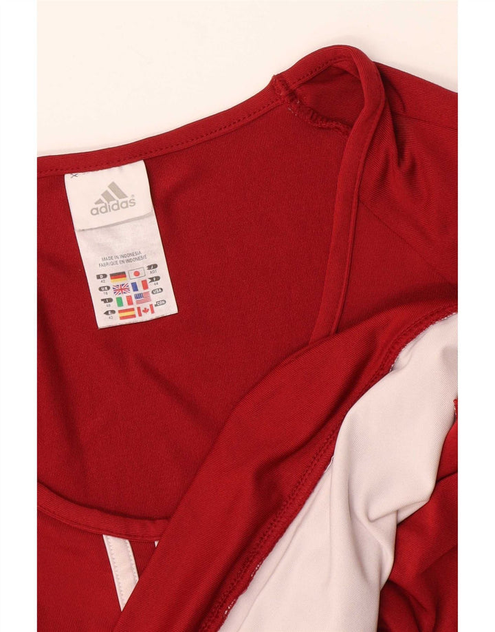 T-shirt da donna Adidas Top UK 16 grande rossa in poliammide