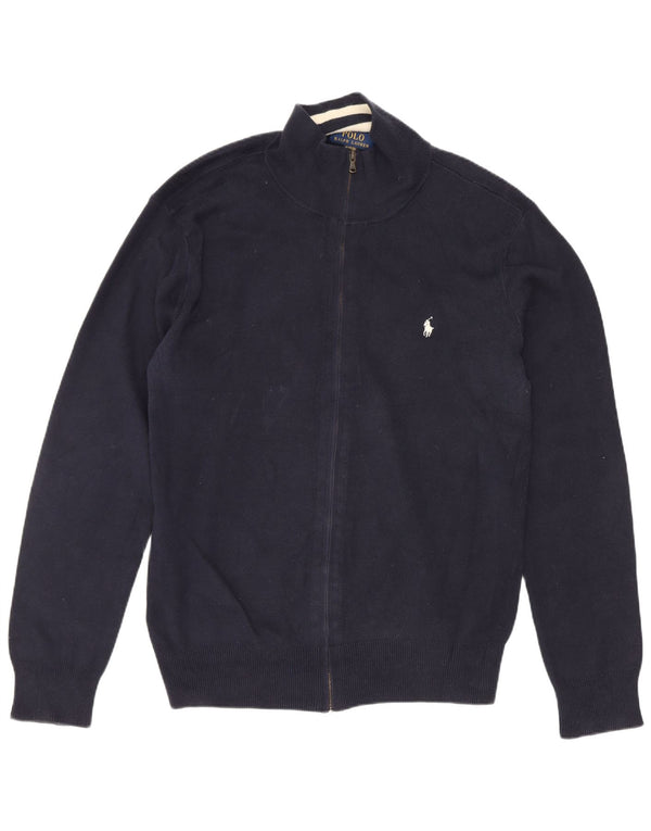 Maglione cardigan da ragazzo Polo Ralph Lauren 15-16 anni XL cotone blu navy