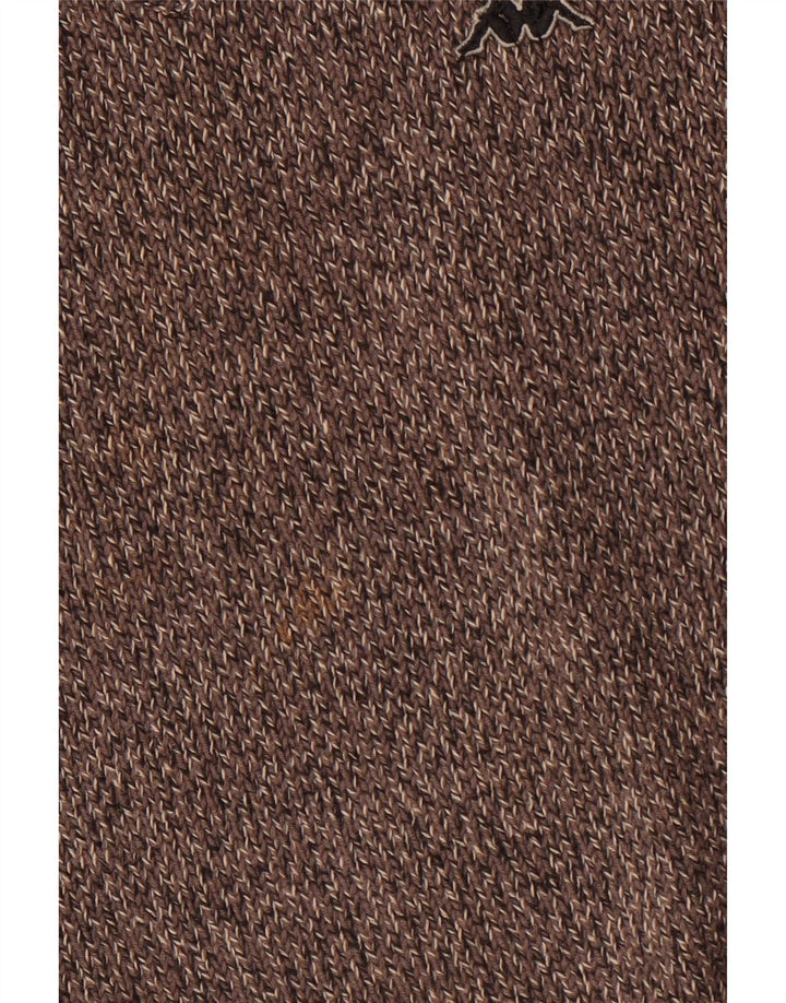 Maglione KAPPA da uomo con scollo a V in cotone grigio medio