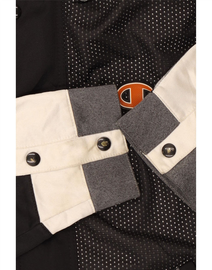 Giacca da ginnastica oversize da uomo con grafica Champion Champion piccola nera maculata