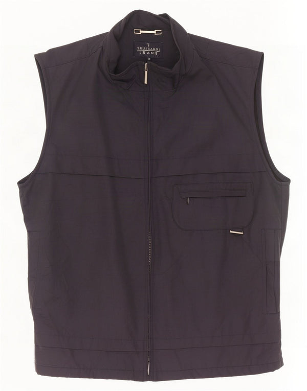 Gilet Utility Uomo Trussardi Jeans IT 52 XL Blu Navy