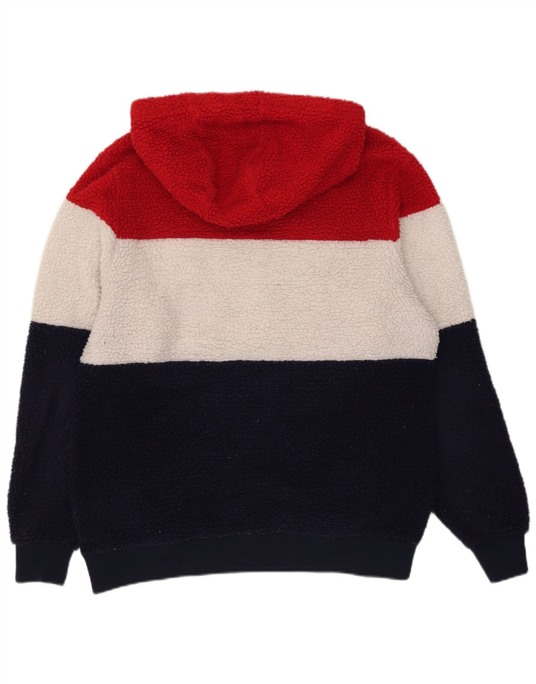 Maglione in pile con cappuccio grafico da uomo FILA color block medio multicolore
