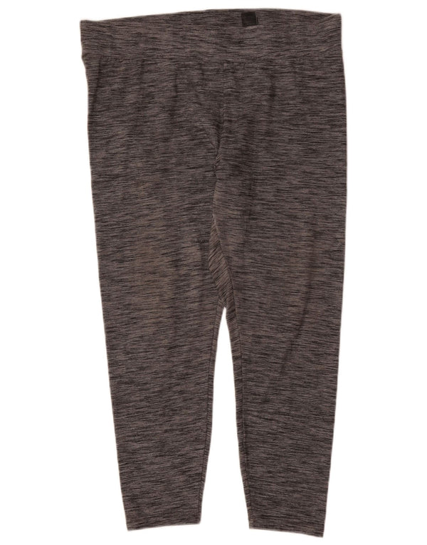 Leggings corti da donna Marks & Spencer UK 18 XL Poliestere chiazzato grigio