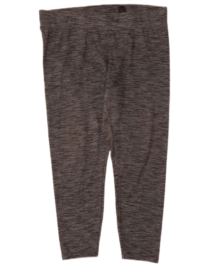 Leggings corti da donna Marks & Spencer UK 18 XL Poliestere chiazzato grigio