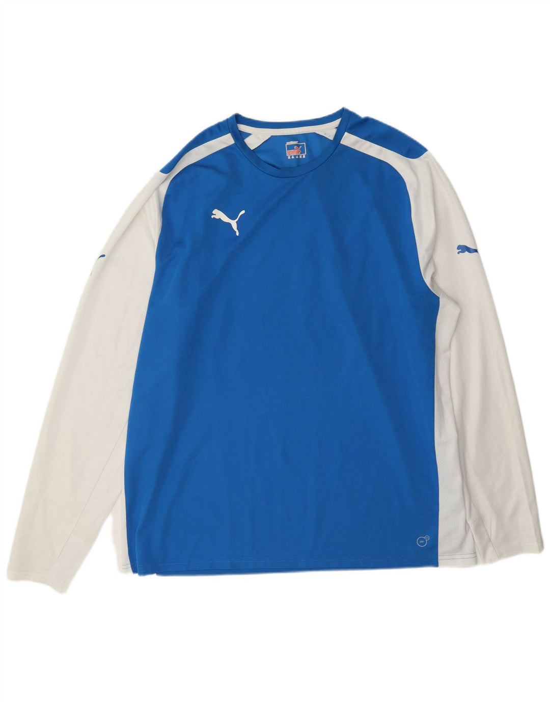 Maglia Puma Uomo Manica Lunga 2XL Blu Colorblock