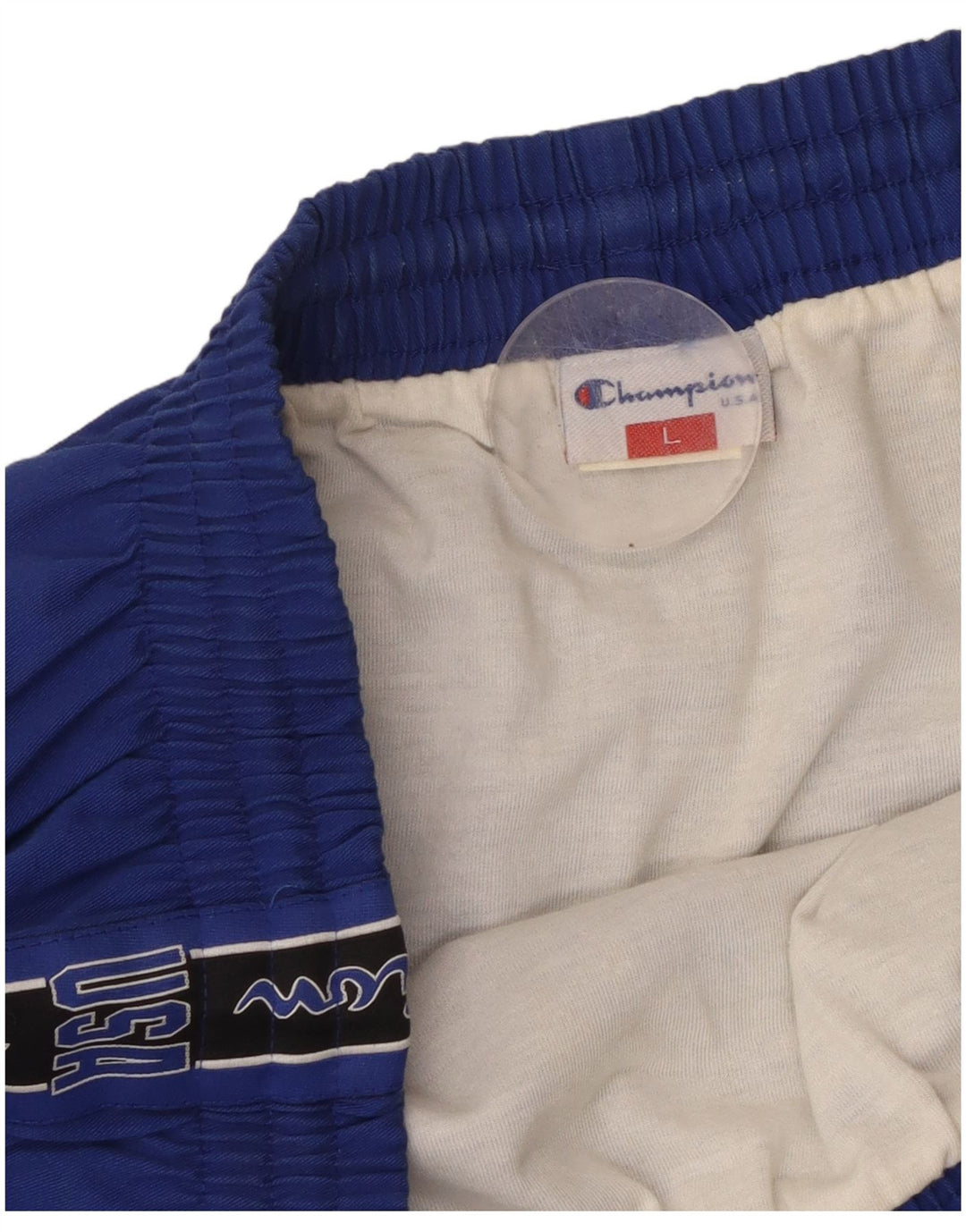 CHAMPION Pantaloncini sportivi grafici da uomo grandi in poliestere blu