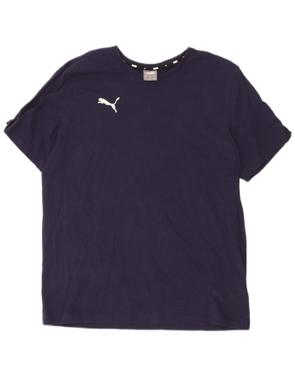 T-shirt da uomo Puma Top XL blu navy in cotone