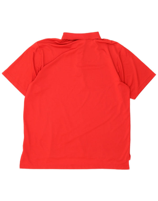 Polo Adidas da uomo XL rossa in poliestere