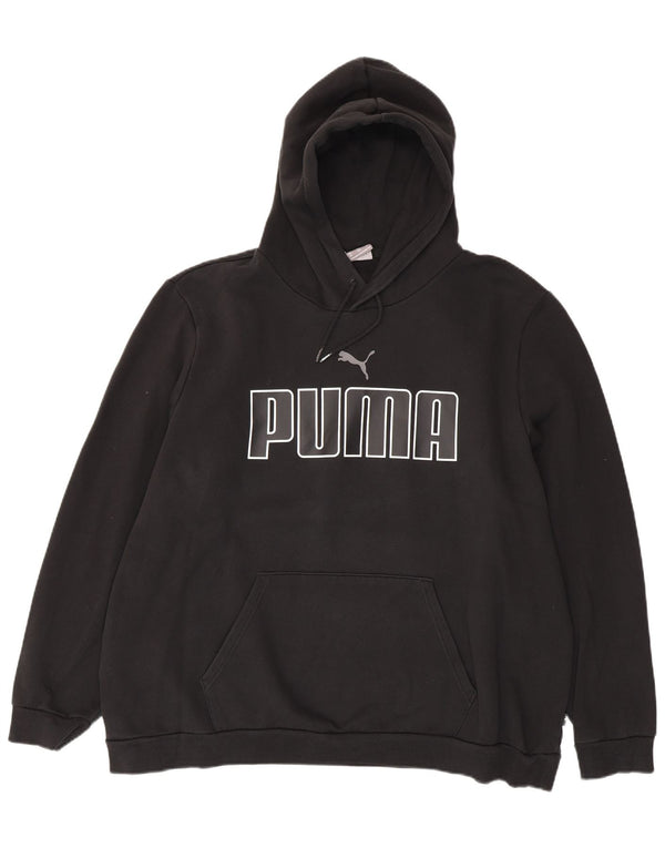 Felpa con cappuccio grafica da uomo Puma 3XL cotone nero