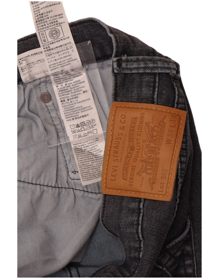 LEVI'S Jeans da uomo 502 affusolati W36 L34 Cotone grigio