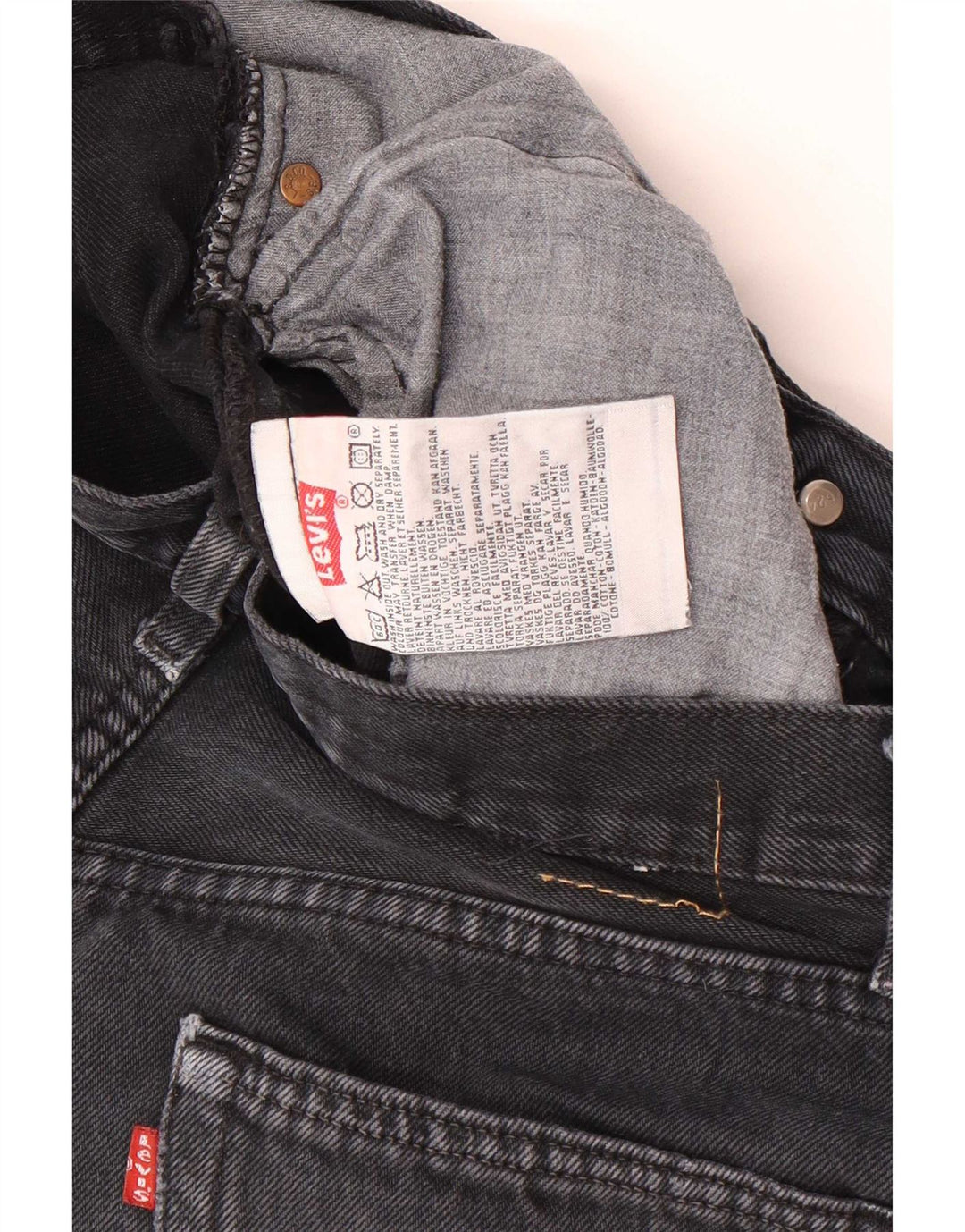 Levi's Uomo 501 Jeans dritti W34 L34 Cotone Nero