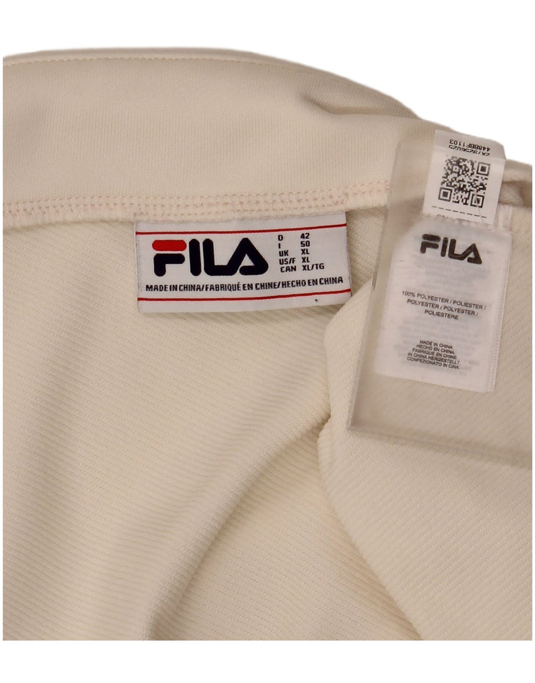 Minigonna da donna Fila XL W36 poliestere bianco sporco