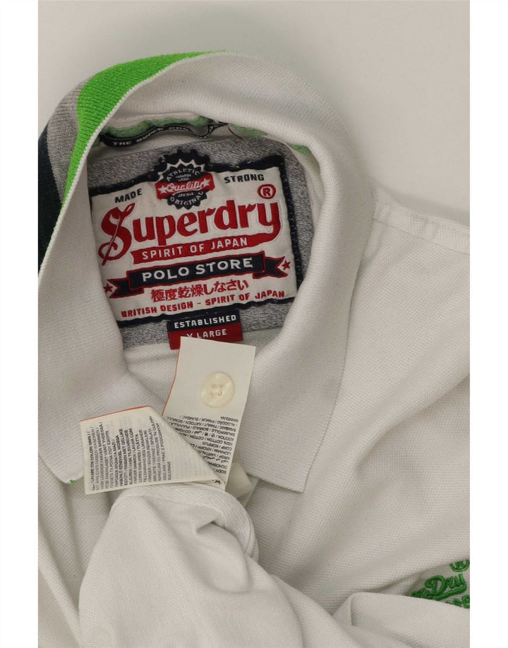 Polo da uomo Superdry XL in cotone bianco