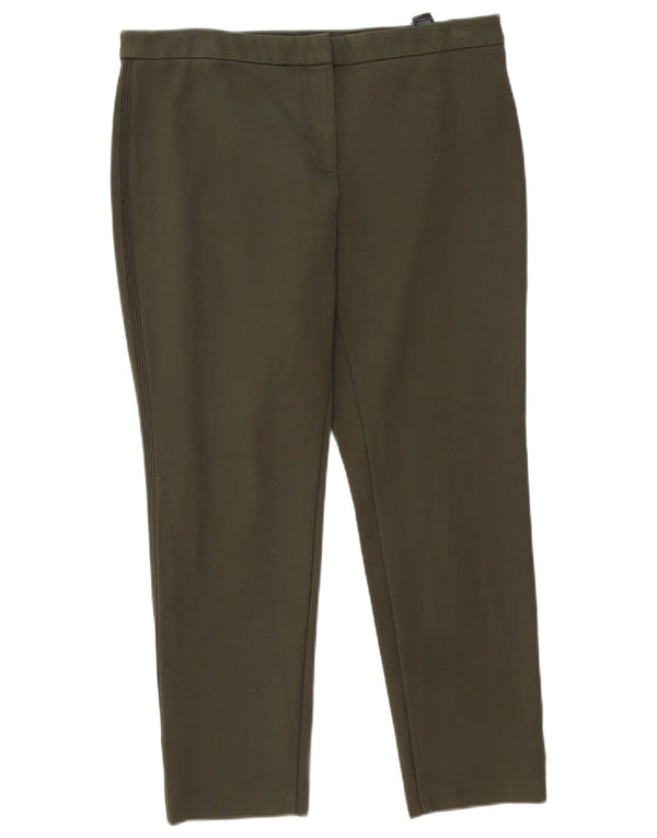 Pantaloni casual corti da donna Marks & Spencer UK 14 Large W34 L26 Cachi
