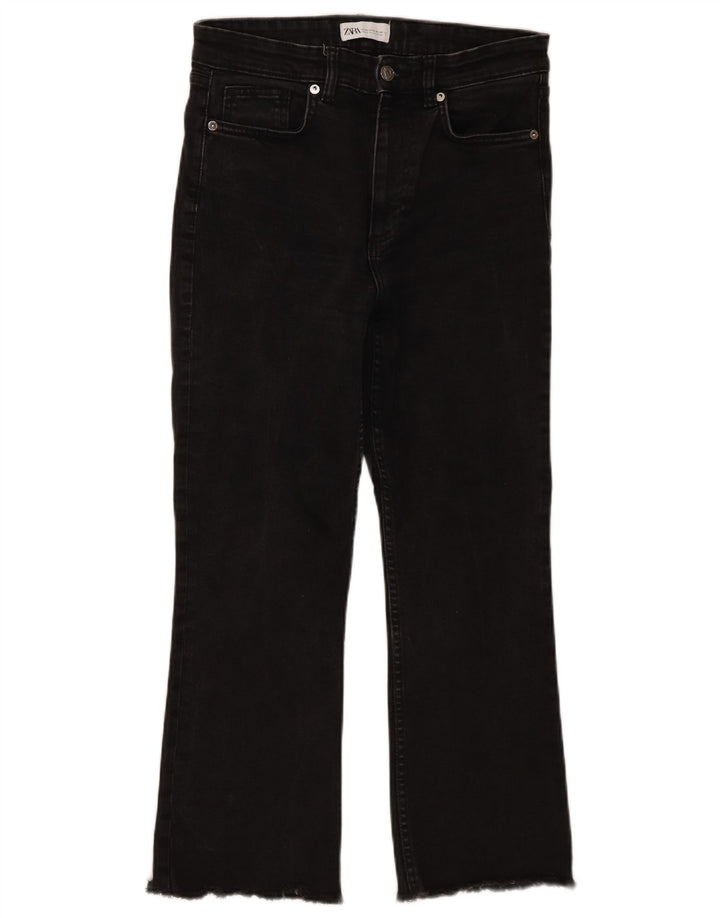 Jeans dritti da donna Zara EU 42 Large W32 L25 cotone nero