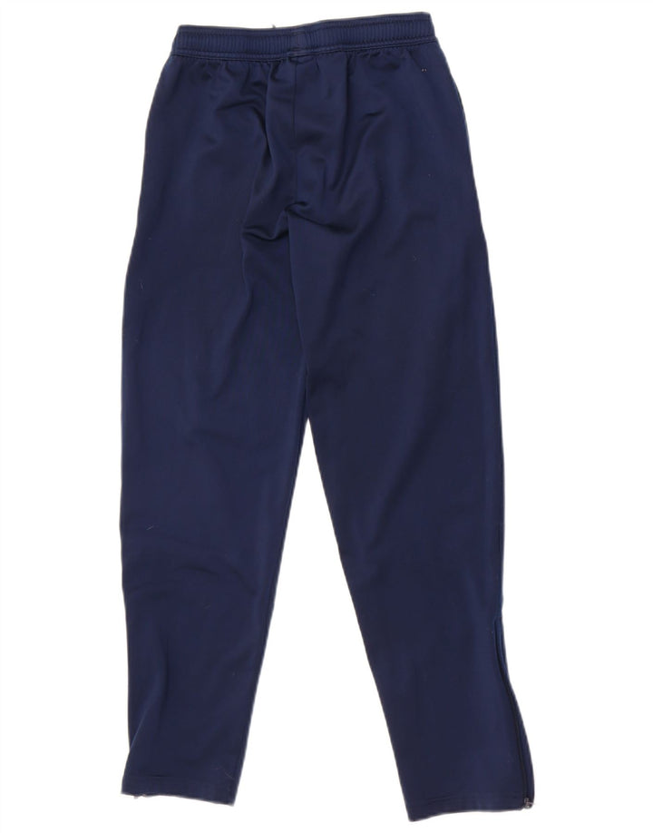 Pantaloni della tuta da ragazzo Adidas 11-12 anni in poliestere blu navy