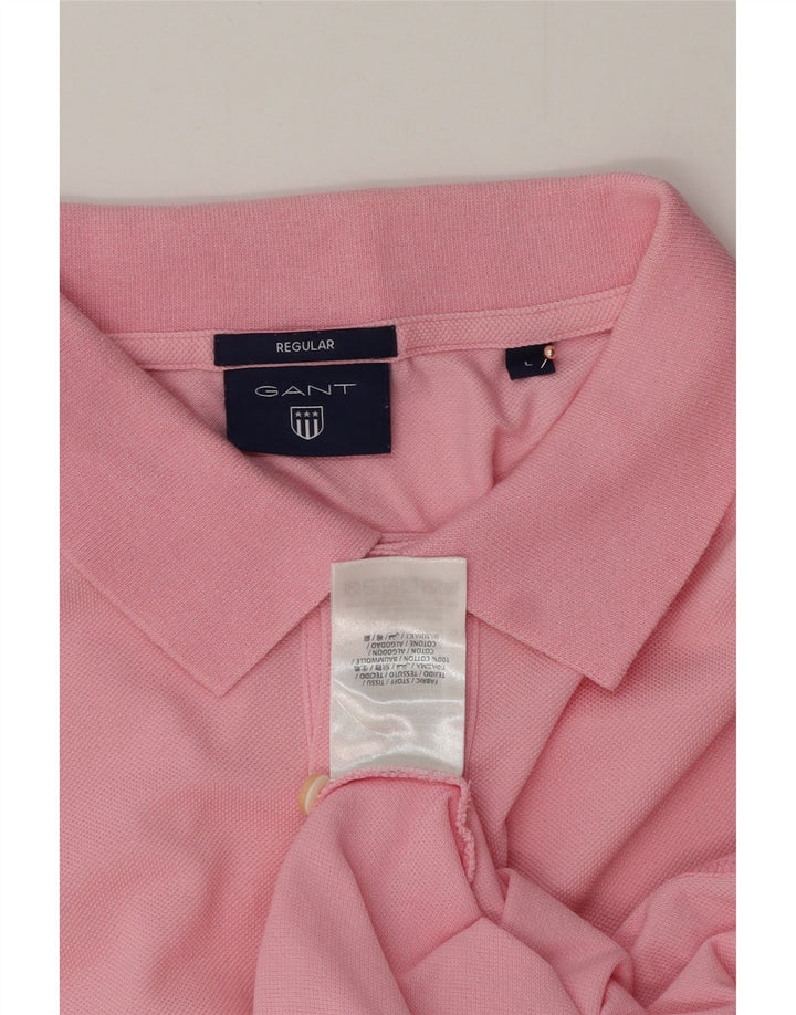 Polo GANT da uomo vestibilità regolare, taglia grande, in cotone rosa