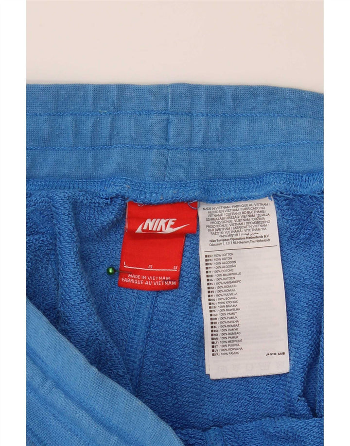 Pantaloncini sportivi Nike da uomo con grafica grande, cotone blu