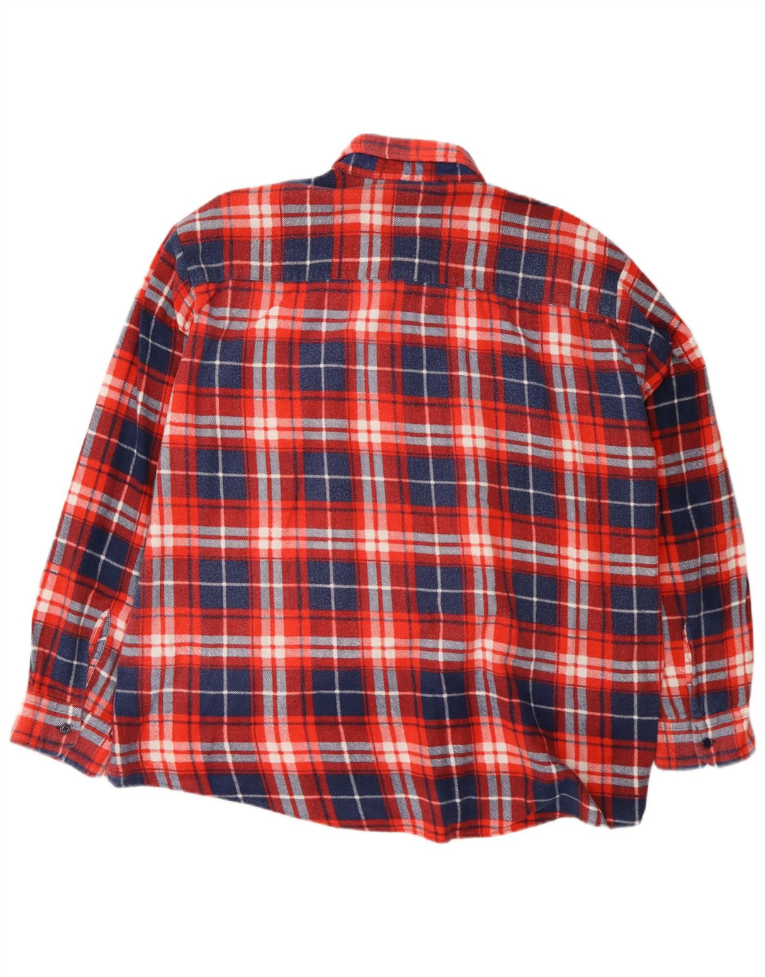 Camicia vintage da uomo in flanella XL in cotone a quadri rossi