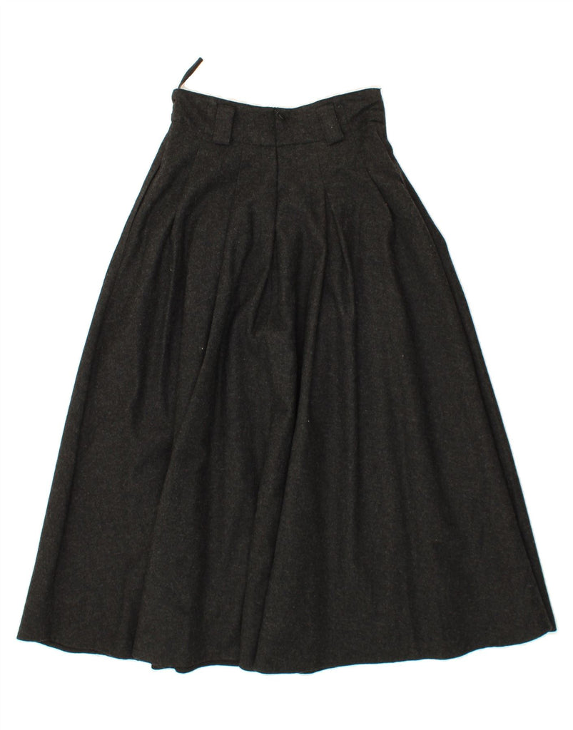 MONDI Womens Pleated Skirt EU 36 Small W26  Grey Acetate Vintage Mondi and Second-Hand Mondi from Messina Hembry 