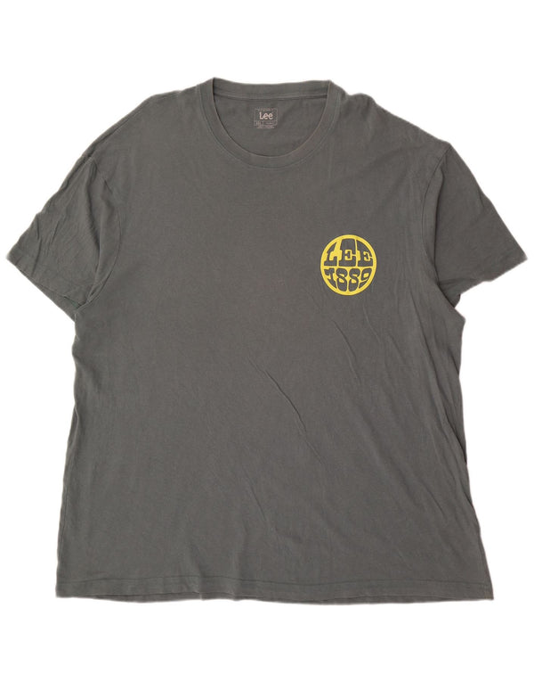 T-shirt grafica da uomo con vestibilità comoda Lee 2XL cotone verde