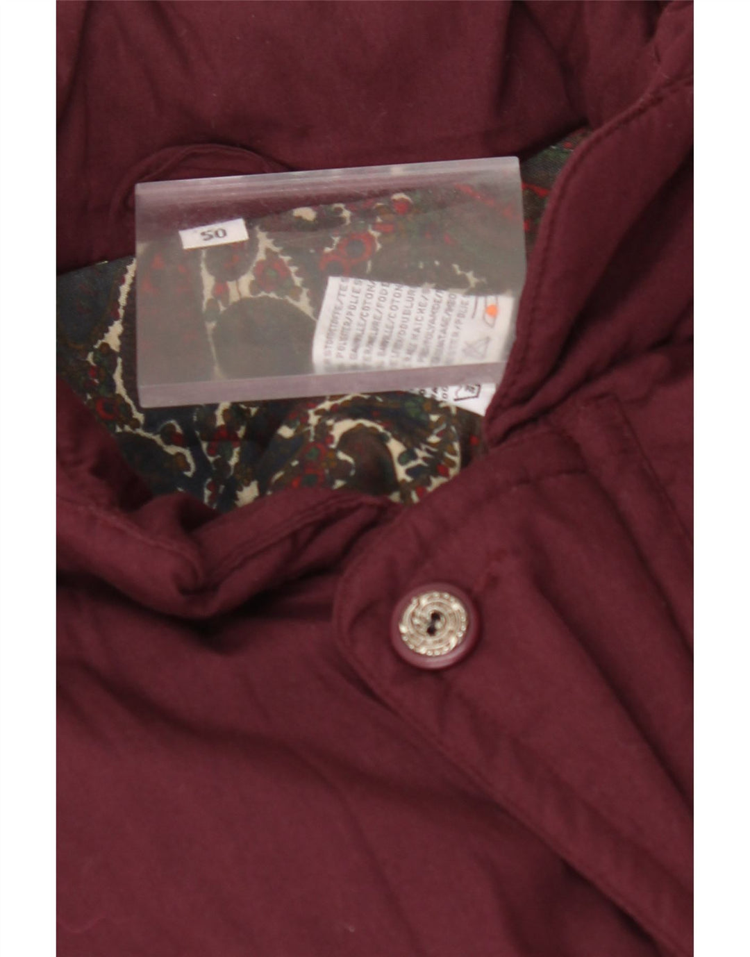 Giubbotto Imbottito Uomo VINTAGE IT 50 Large Bordeaux Poliestere