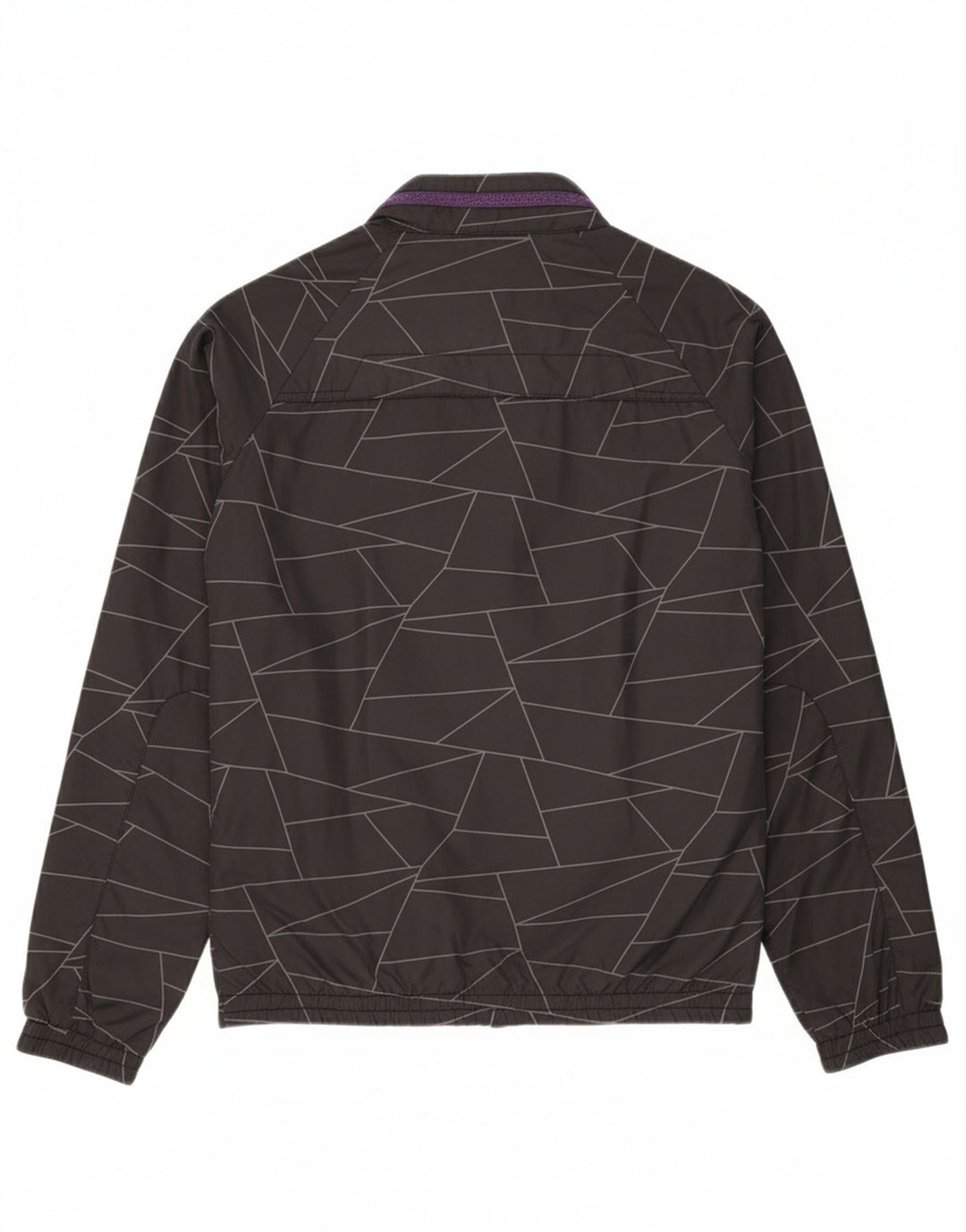 CONVERSE Womens Reversible Jacket UK 14 Medium Black Geometric
