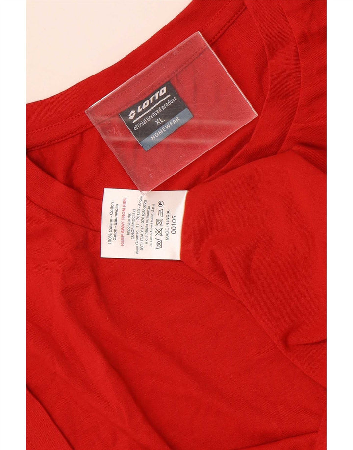 T-shirt da uomo Lotto Top XL rossa in cotone