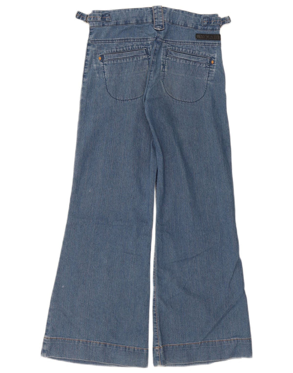 Jeans Dkny da donna a gamba larga a vita bassa US 12 Large W28 L28 cotone blu