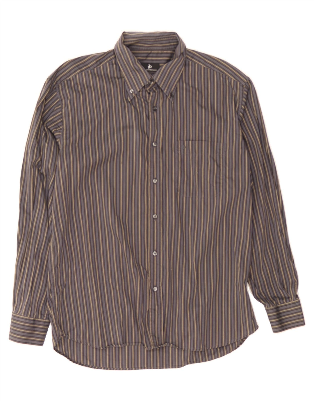 ROCCOBAROCCO Mens Shirt Size 17 43 XL Navy Blue Striped Cotton Vintage Roccobarocco and Second-Hand Roccobarocco from Messina Hembry 