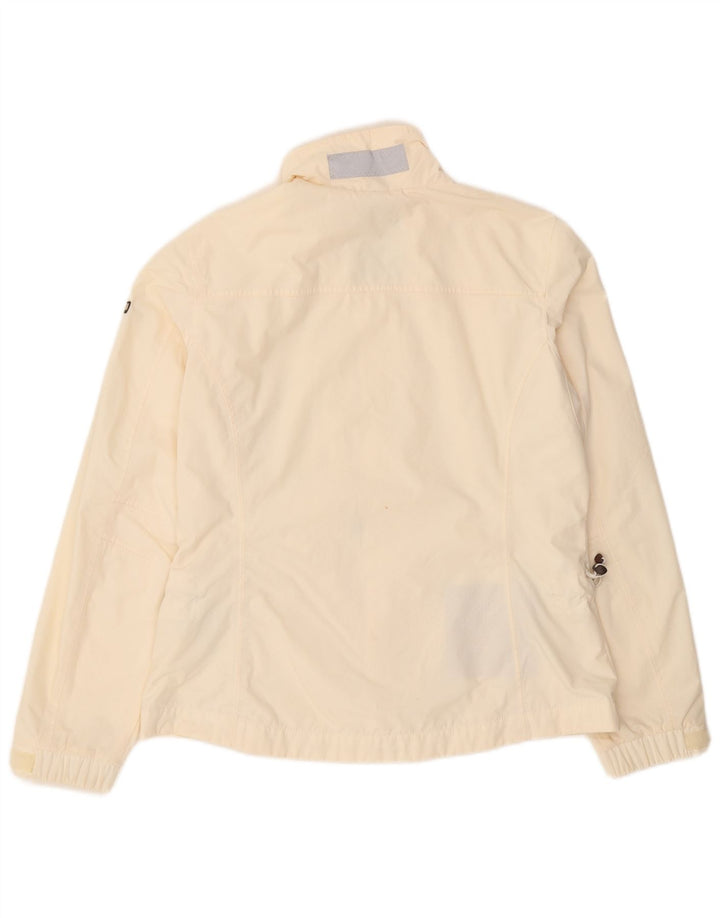 Giacca antipioggia da donna Napapijri UK 18 XL bianco sporco in poliammide