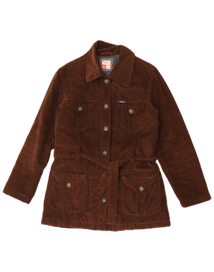 Giacca multiuso da donna PEPE Jeans UK 14 Cotone marrone medio