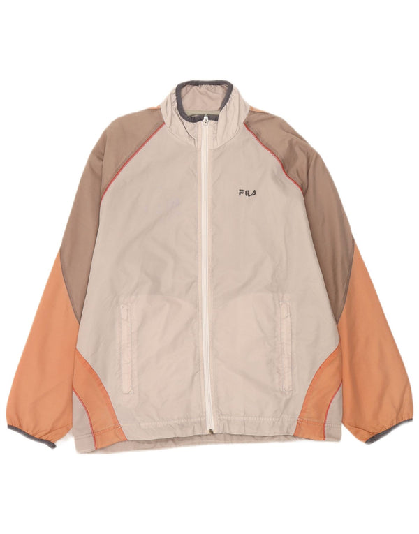 Giacca da ginnastica da uomo Fila Small Beige Colourblock in poliammide