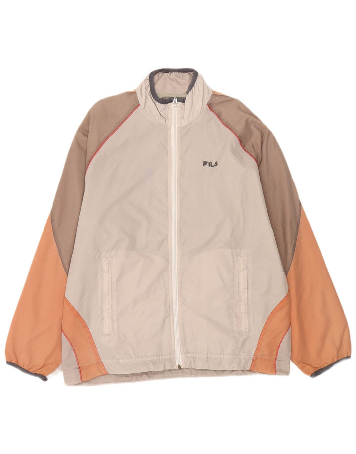 Giacca da ginnastica da uomo Fila Small Beige Colourblock in poliammide