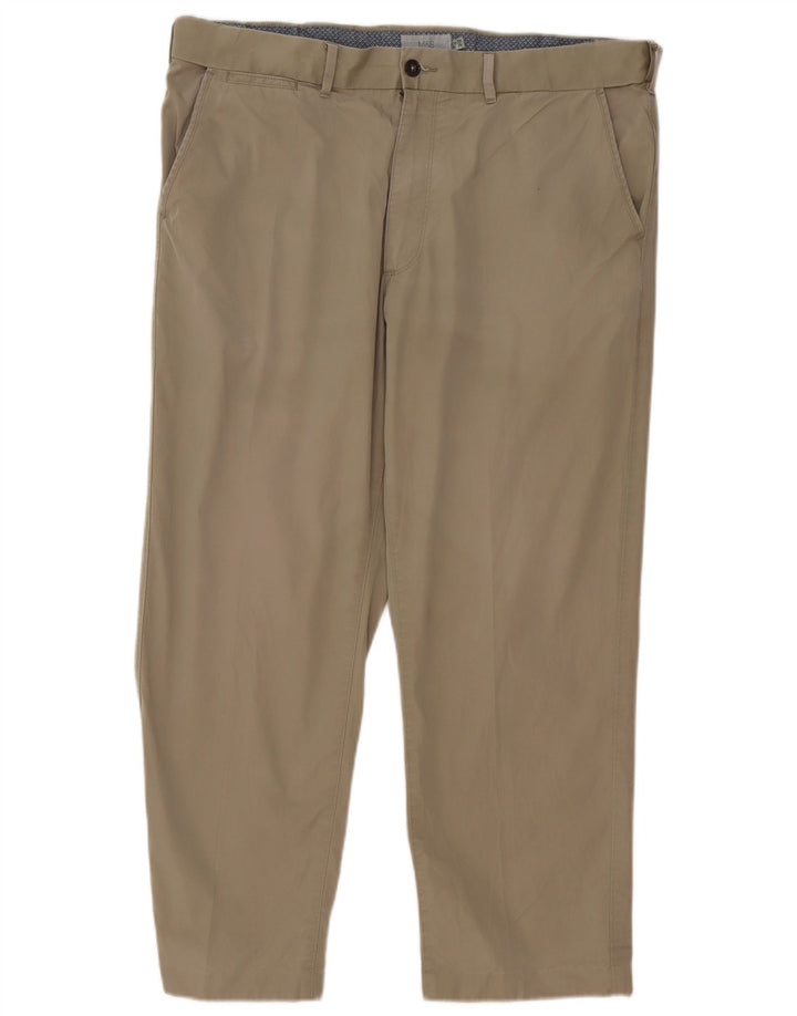 Pantaloni casual vestibilità regolare da uomo Marks & Spencer W38 L29 cotone beige