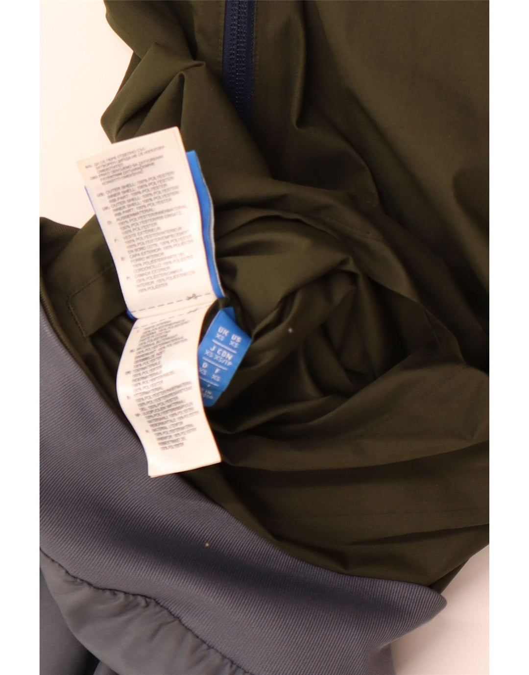 Giacca sportiva reversibile da uomo ADIDAS con cappuccio XS poliestere kaki