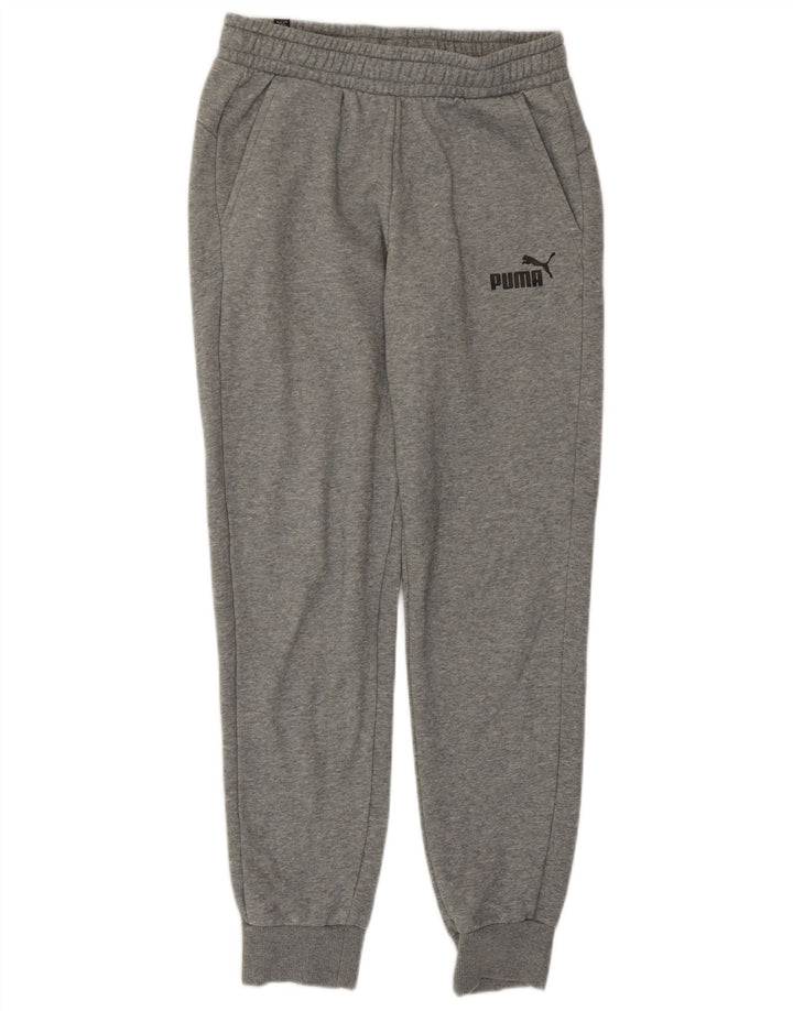 Puma Mens Tracksuit Trousers Joggers Medium  Grey Flecked Cotton