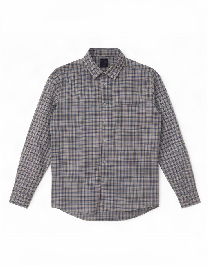 Camicia da uomo in flanella James Pringle Poliestere a quadri blu medio